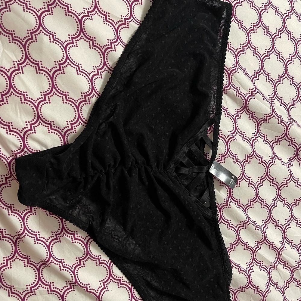 Torrid black lace panty